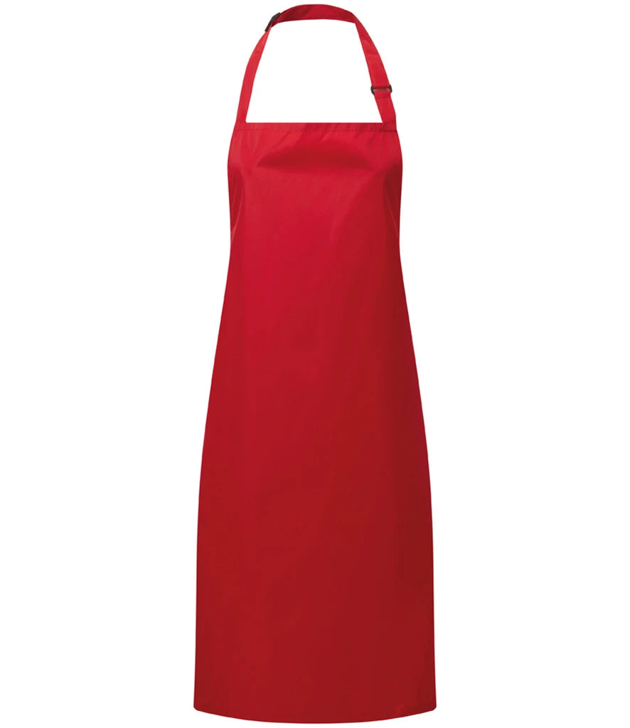 Premier Waterproof Bib Apron — Red