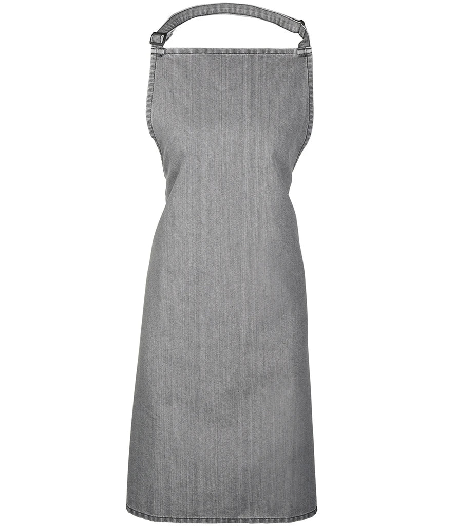 Premier 'Colours' Bib Apron — Grey Denim