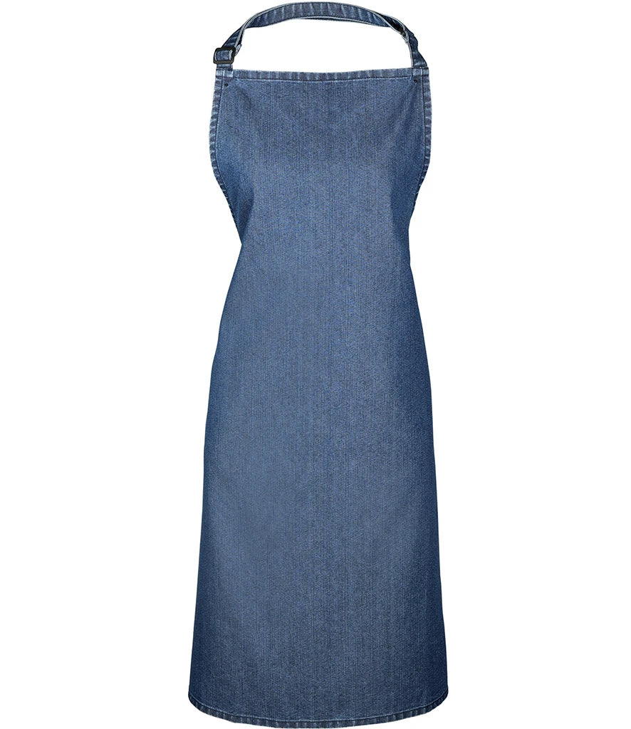 Premier 'Colours' Bib Apron — Indigo Denim
