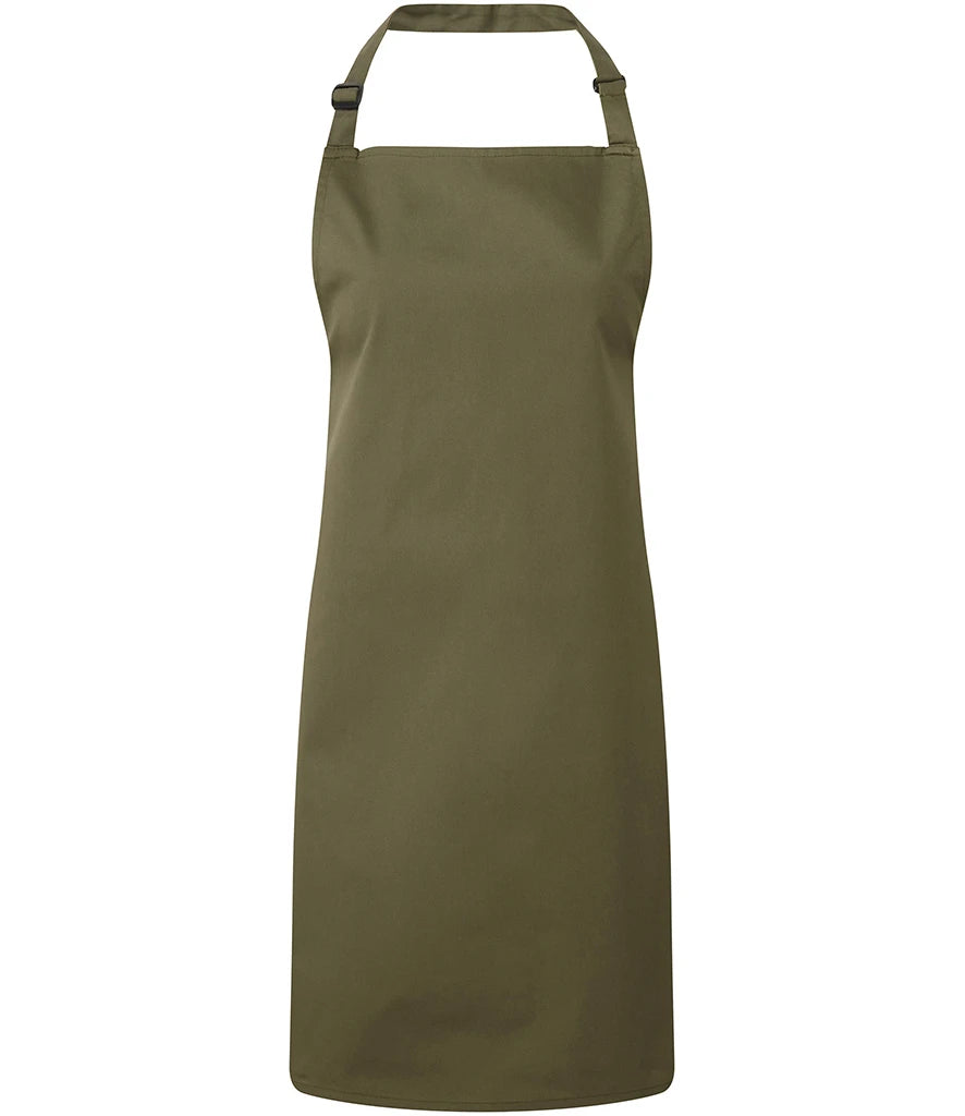 Premier 'Colours' Bib Apron — Olive Green