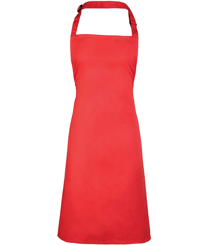 Premier 'Colours' Bib Apron — Strawberry Red