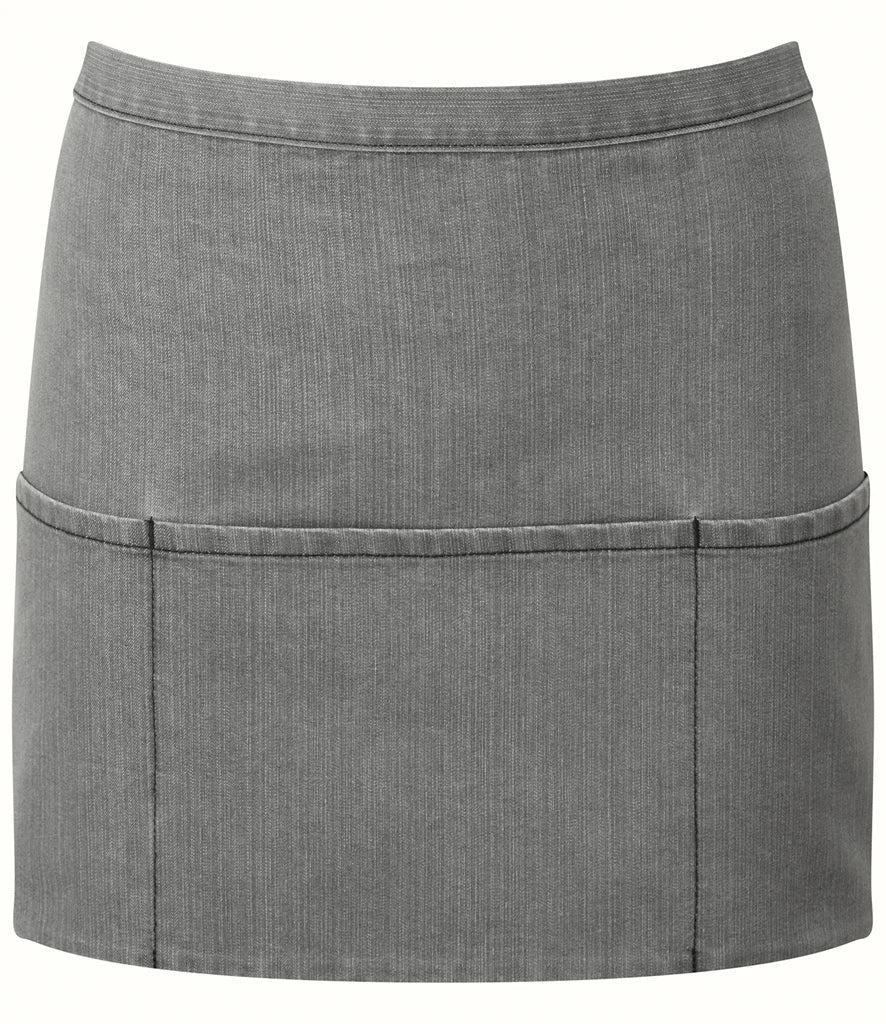 Premier 'Colours' 3 Pocket Apron — Grey Denim