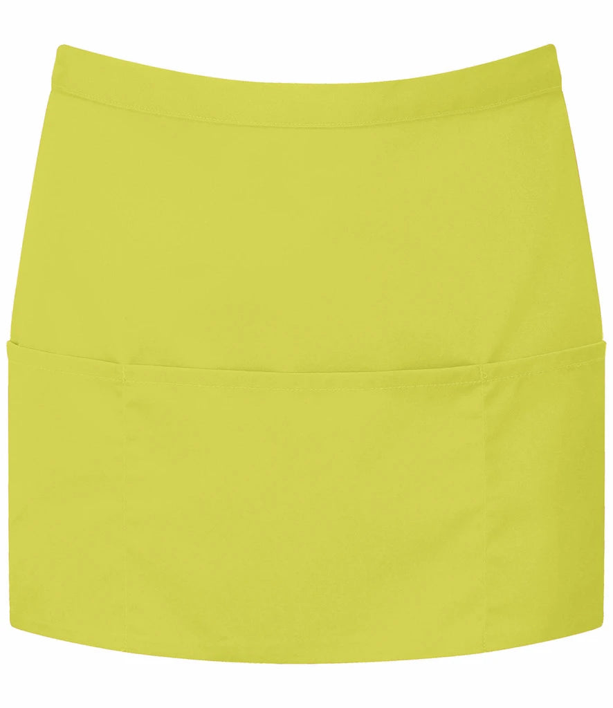 Premier 'Colours' 3 Pocket Apron — Lime Green