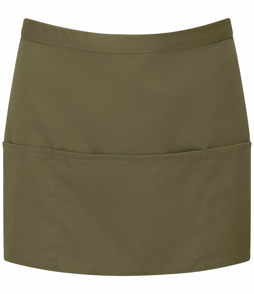 Premier 'Colours' 3 Pocket Apron — Olive Green