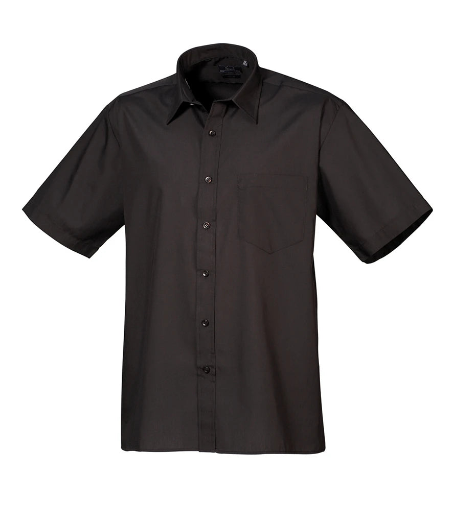 Premier Short Sleeve Poplin Shirt — Black