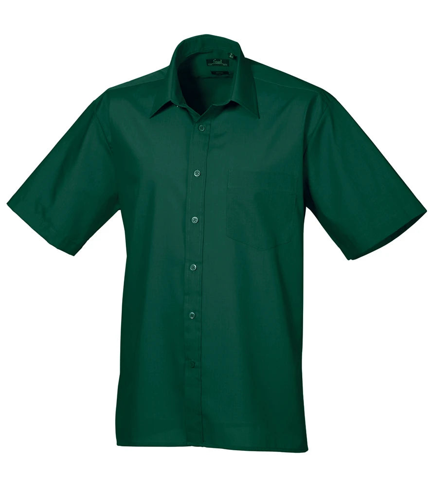 Premier Short Sleeve Poplin Shirt — Bottle Green