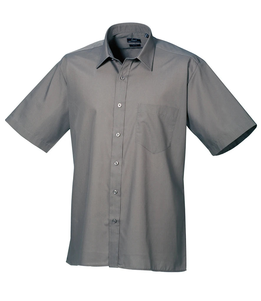 Premier Short Sleeve Poplin Shirt — Dark Grey