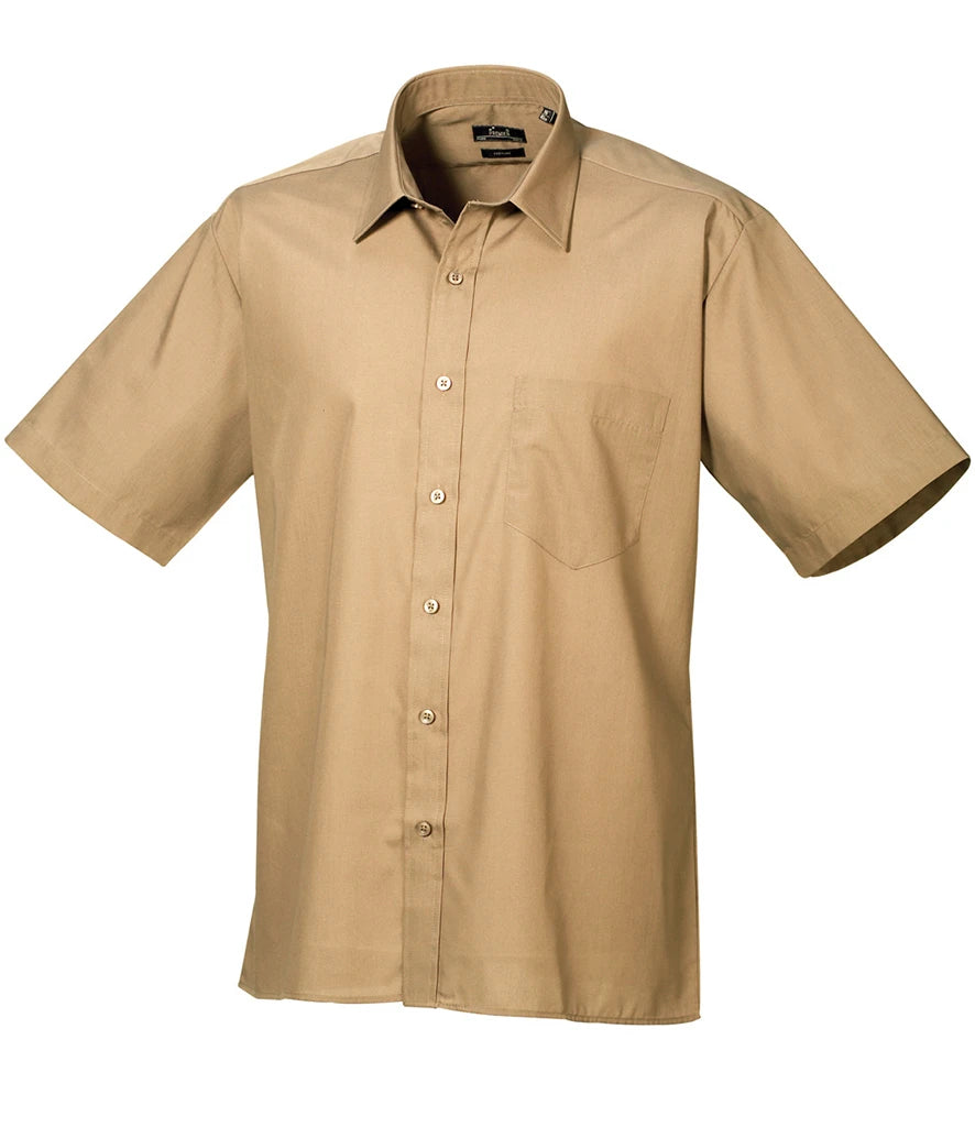 Premier Short Sleeve Poplin Shirt — Khaki