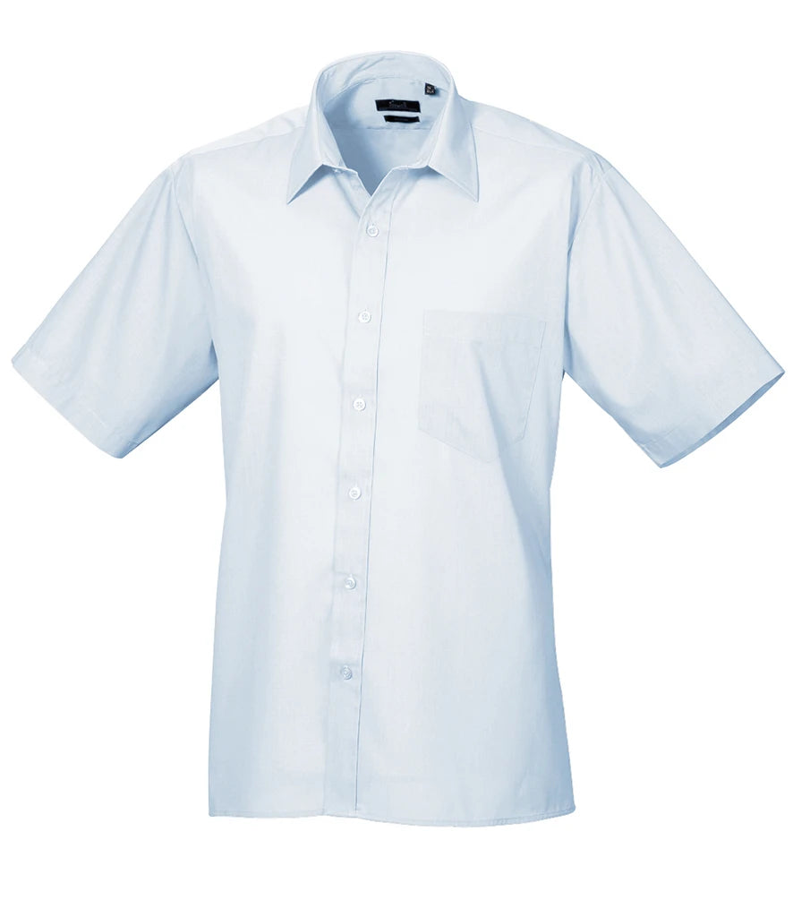 Premier Short Sleeve Poplin Shirt — Light Blue