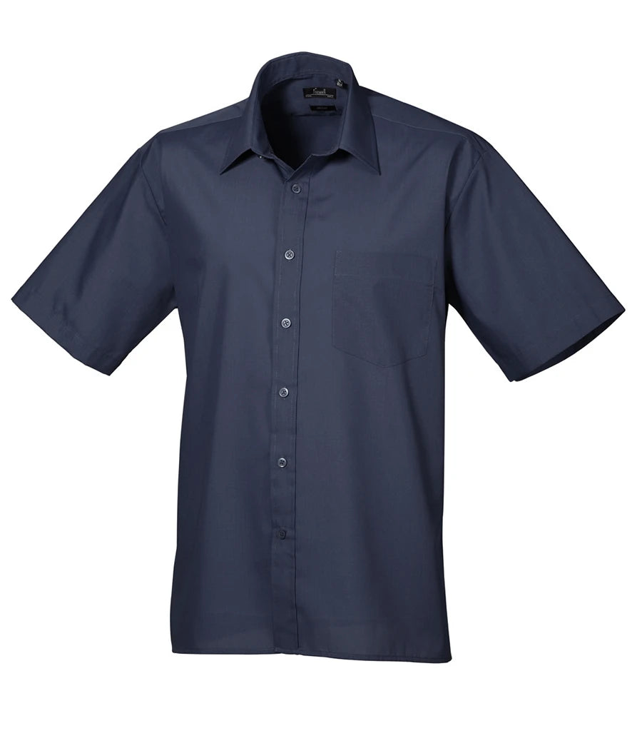 Premier Short Sleeve Poplin Shirt — Navy