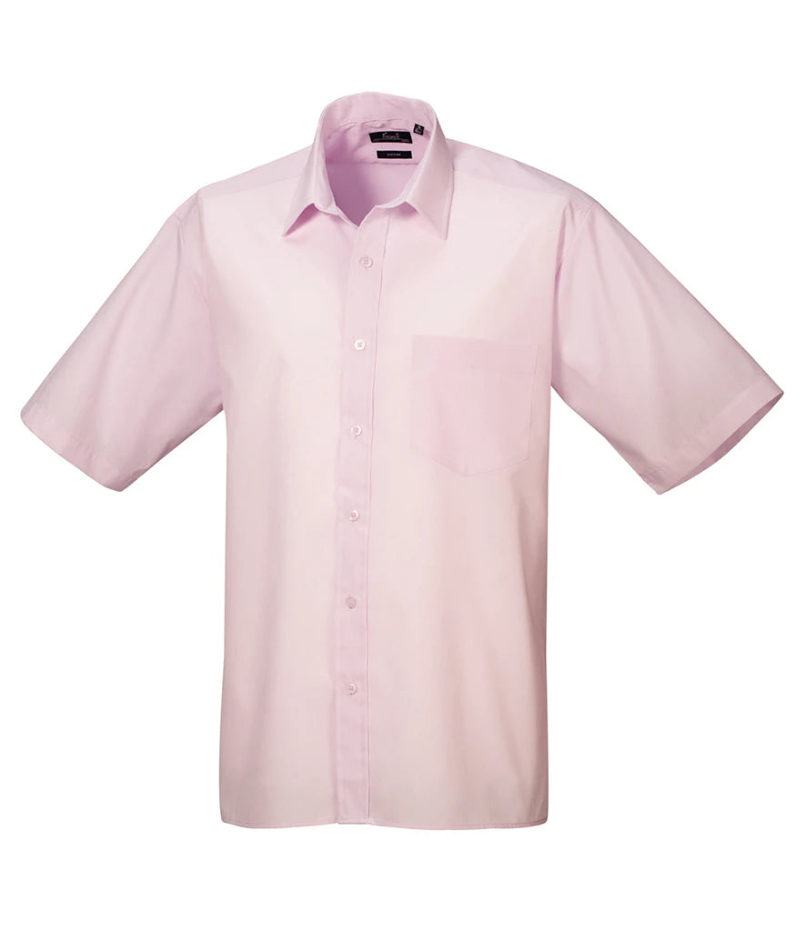 Premier Short Sleeve Poplin Shirt — Pink