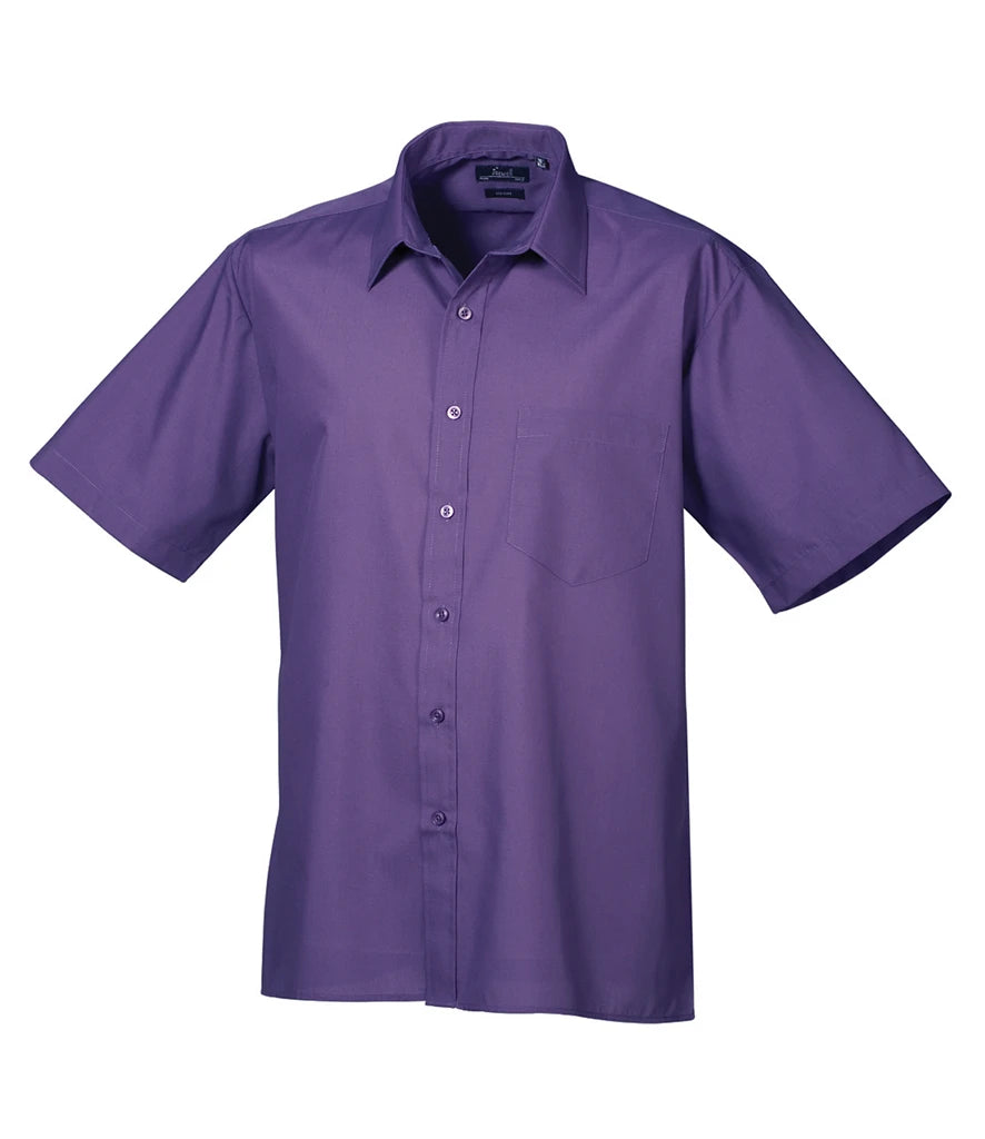 Premier Short Sleeve Poplin Shirt — Purple