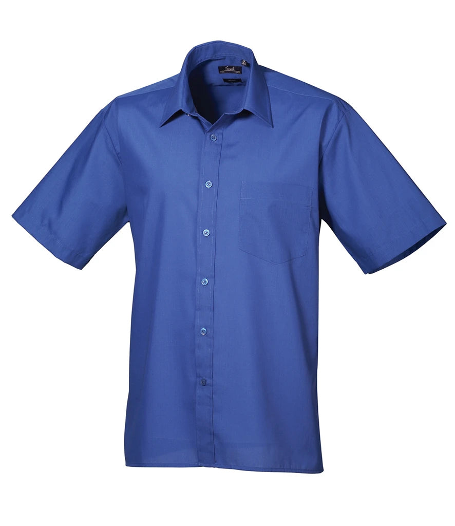 Premier Short Sleeve Poplin Shirt — Royal Blue