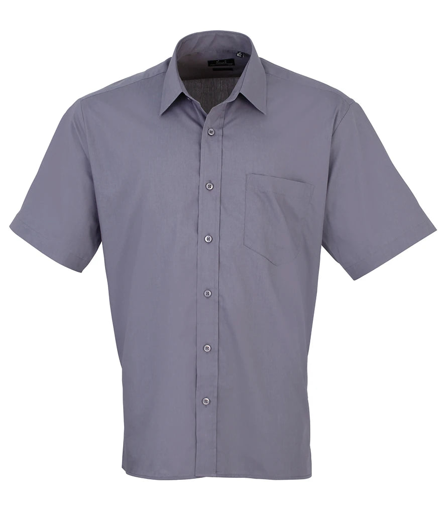 Premier Short Sleeve Poplin Shirt — Steel