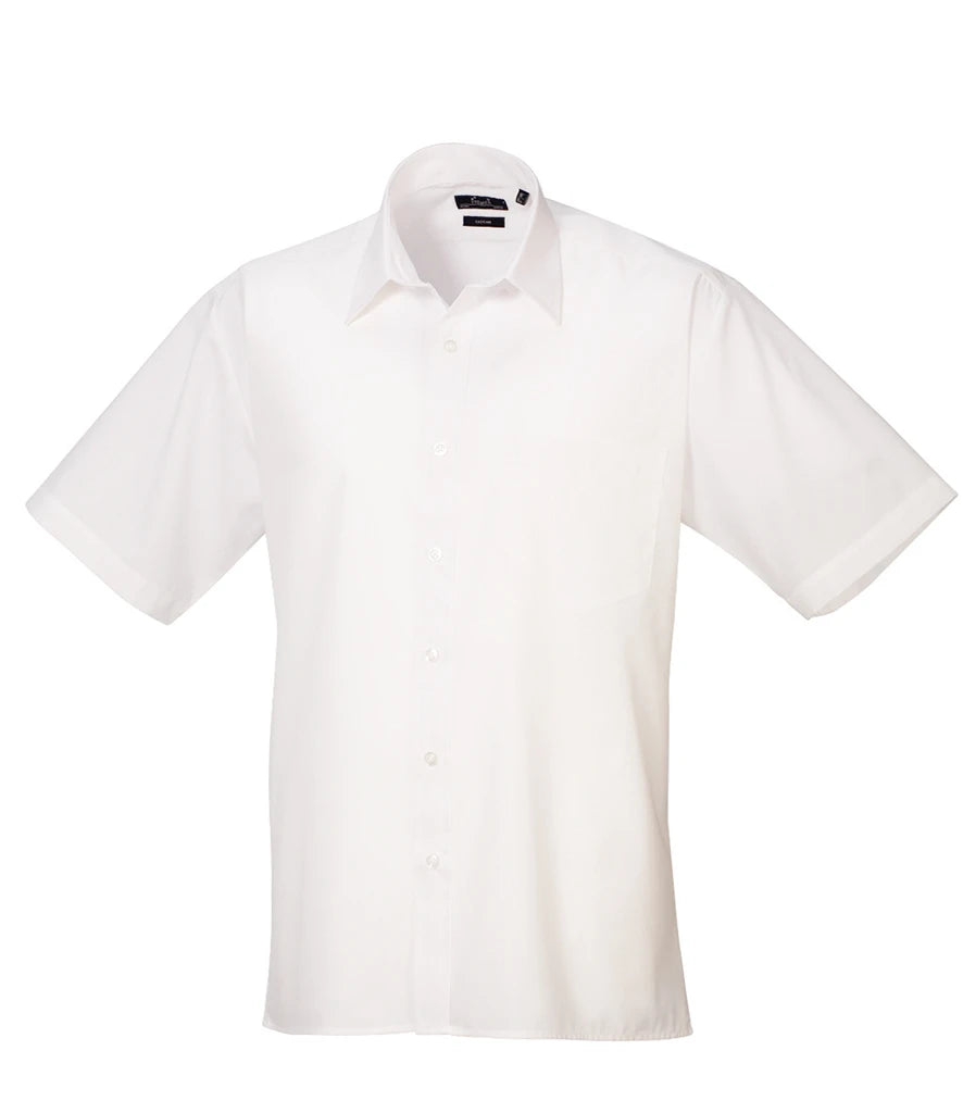 Premier Short Sleeve Poplin Shirt — White