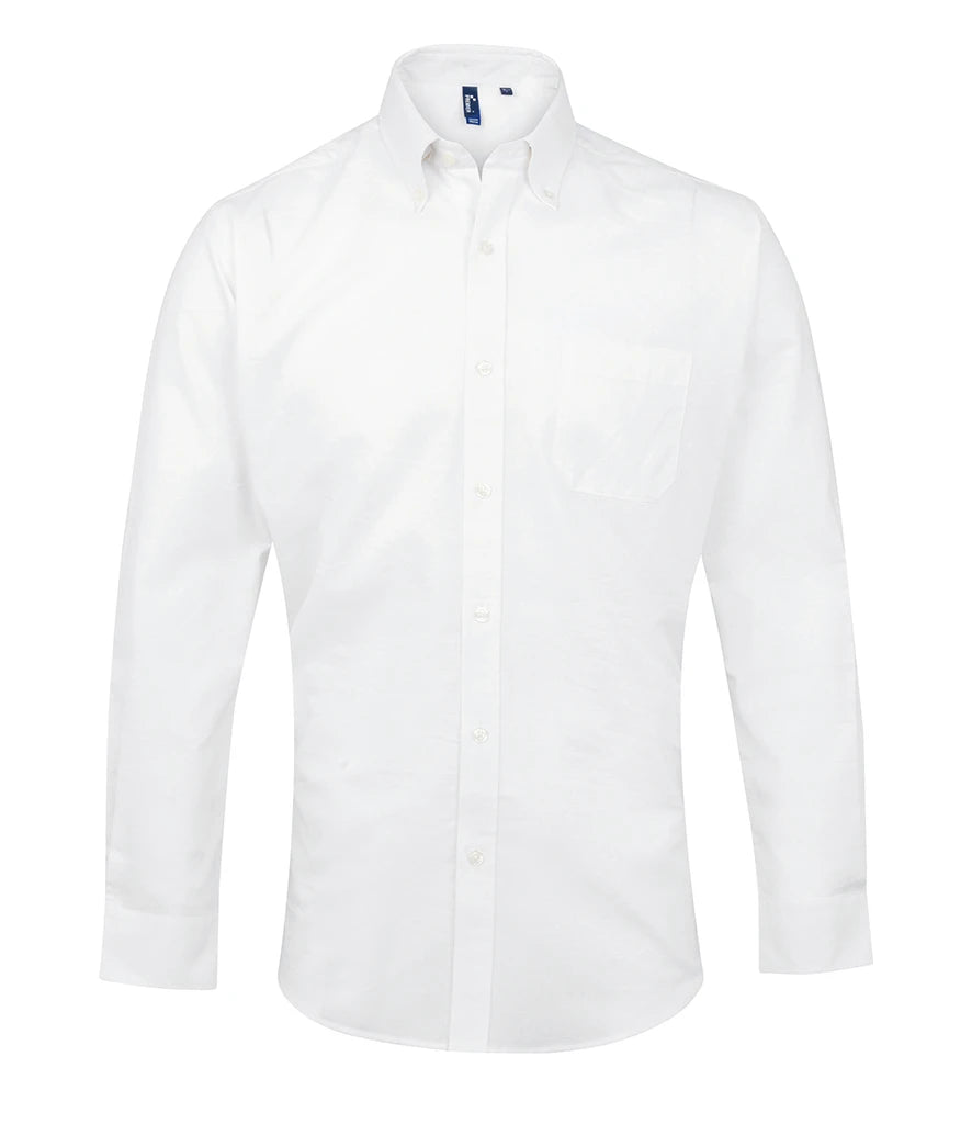Premier Signature Long Sleeve Oxford Shirt — White