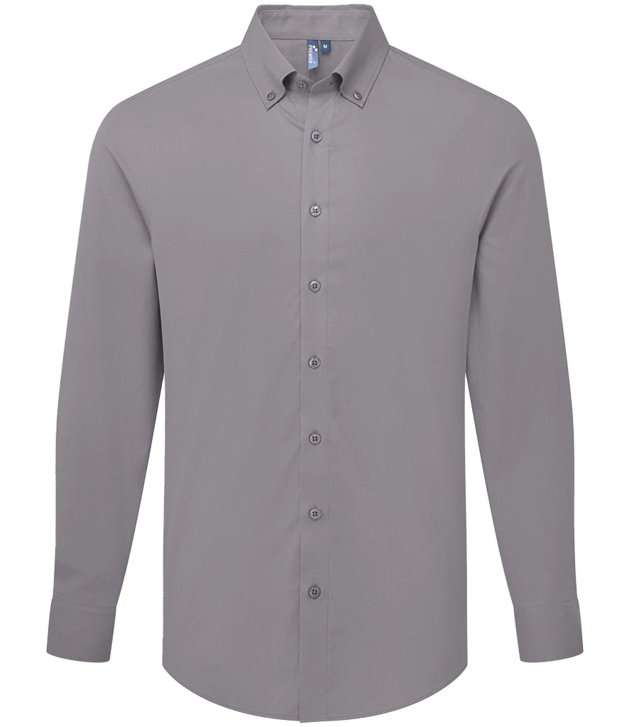 Premier Supreme Long Sleeve Oxford Shirt — Steel
