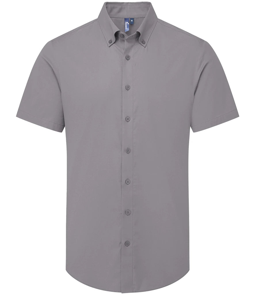 Premier Supreme Short Sleeve Oxford Shirt — Steel