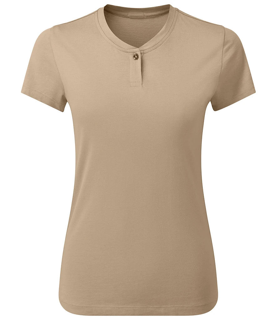 Premier Ladies Cotton Rich Comis T-Shirt — Khaki