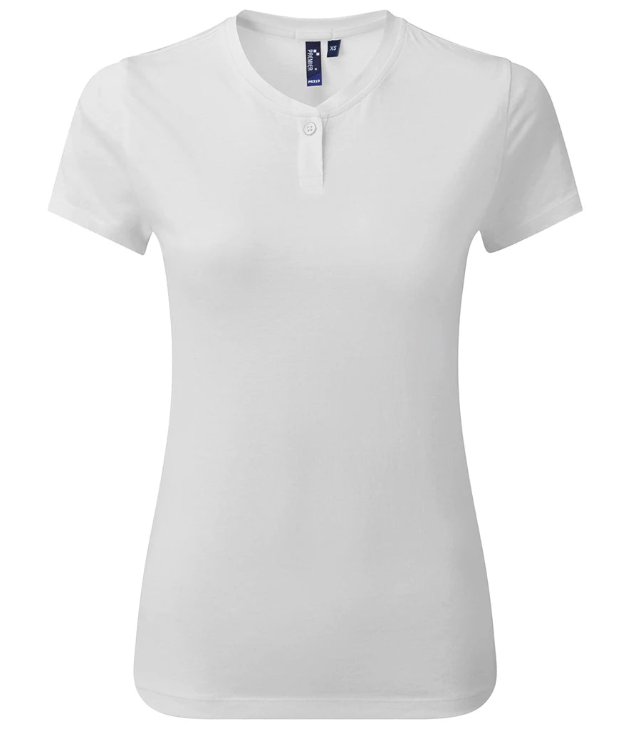 Premier Ladies Cotton Rich Comis T-Shirt — White