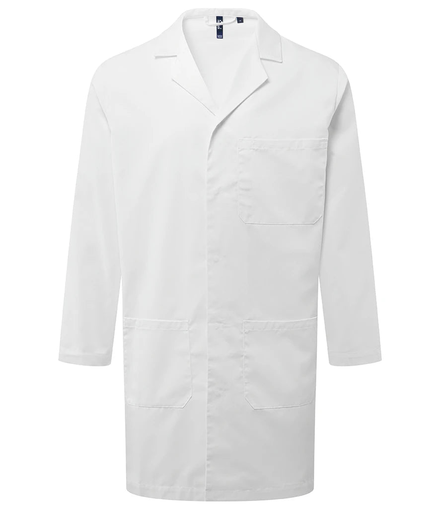 Premier Essential 3 Pocket Work Coat — White