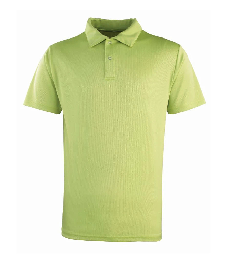 Premier Coolchecker® Stud Piqué Polo Shirt — Lime Green