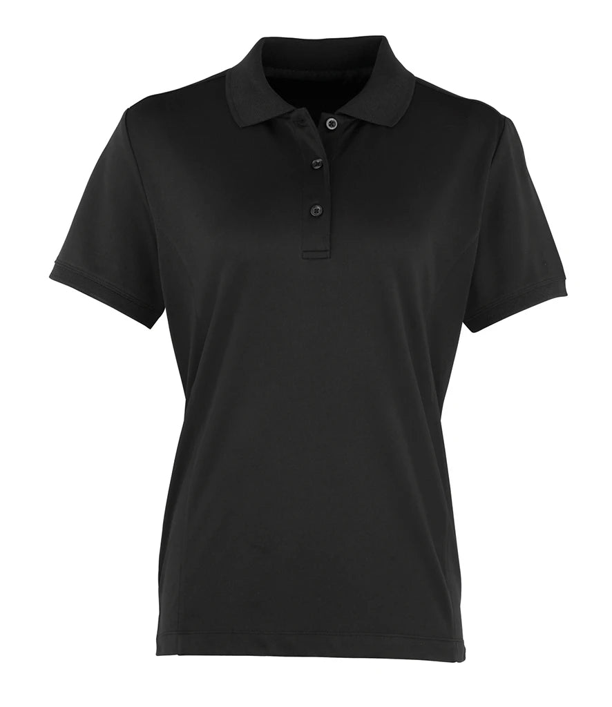 Premier Ladies Coolchecker® Piqué Polo Shirt — Black