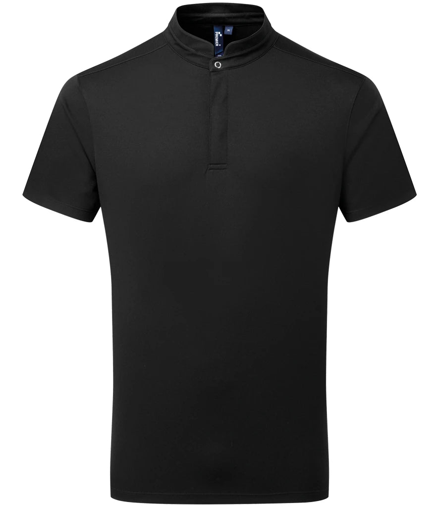 Premier Essential Coolchecker® Short Sleeve Chef's Shirt — Black