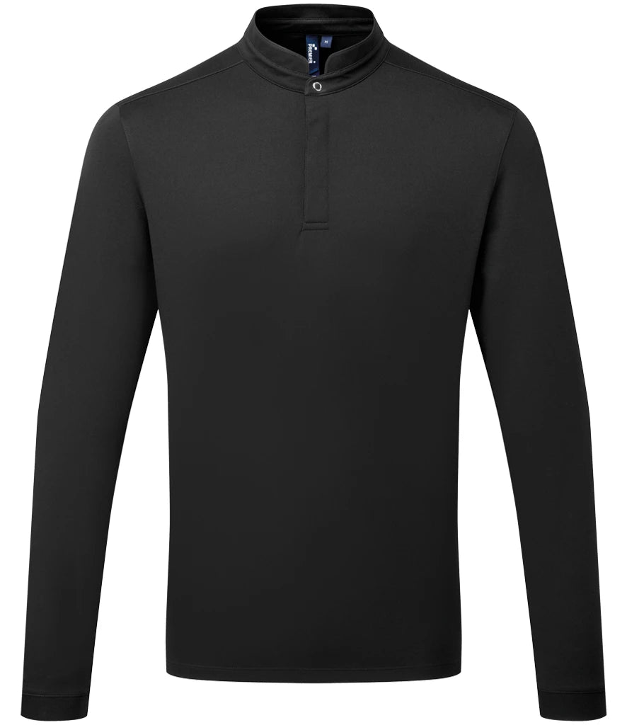 Premier Essential Coolchecker® Long Sleeve Chef's Shirt — Black