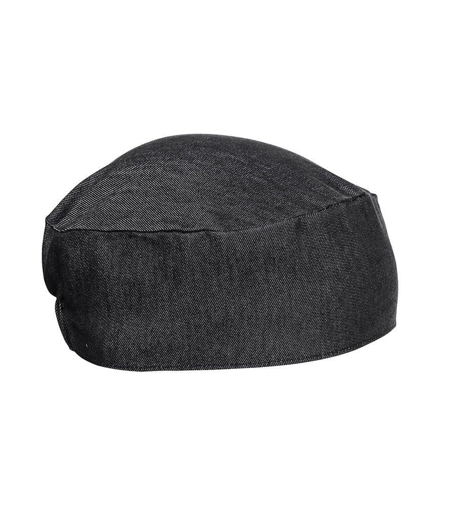 Premier Chef's Skull Cap — Black Denim