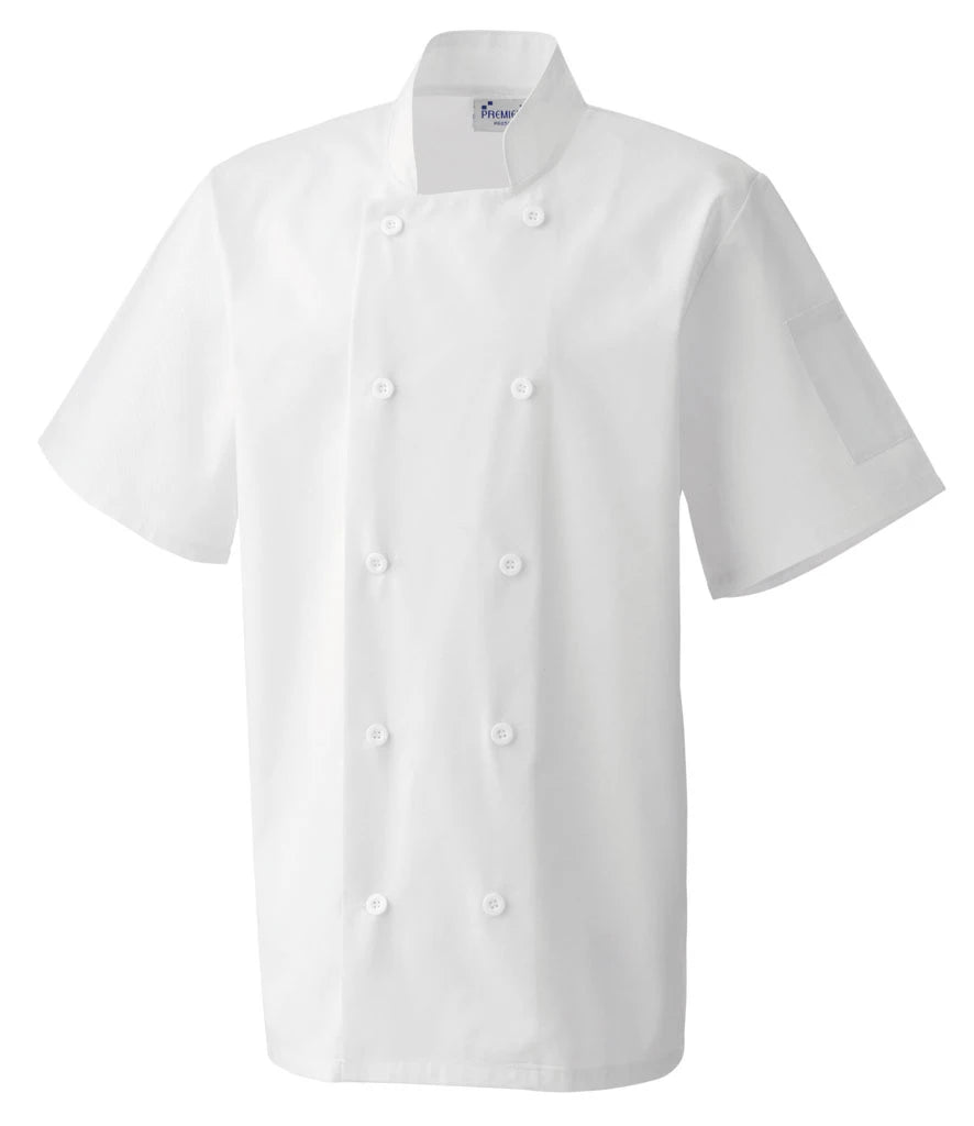 Premier Short Sleeve Chef's Jacket — White