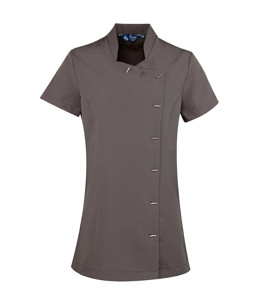 Premier Ladies Orchid Short Sleeve Tunic — Dark Grey