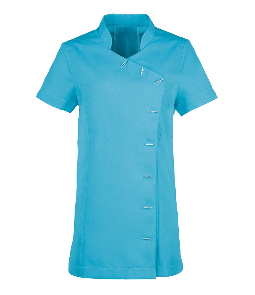 Premier Ladies Orchid Short Sleeve Tunic — Turquoise Blue