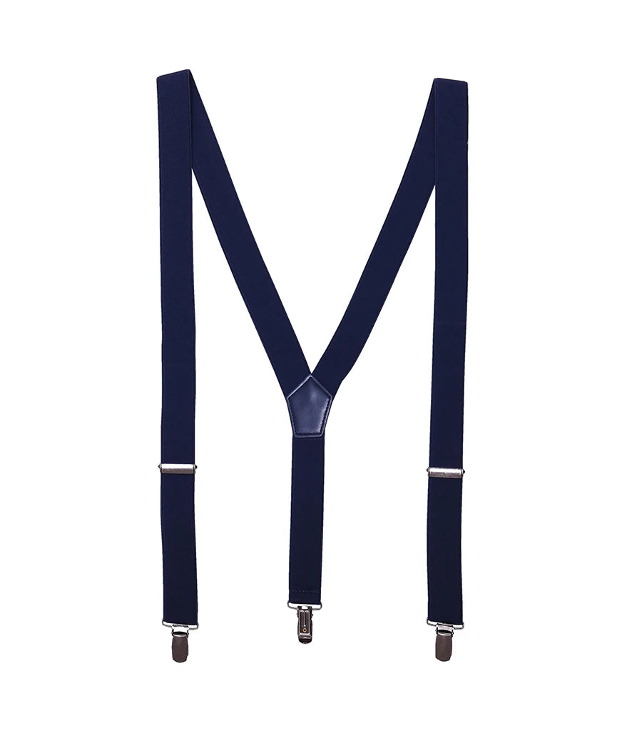 Premier Clip On Braces — Navy
