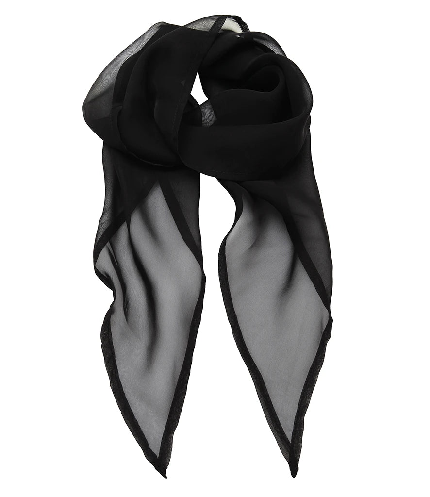 Premier 'Colours' Chiffon Scarf — Black