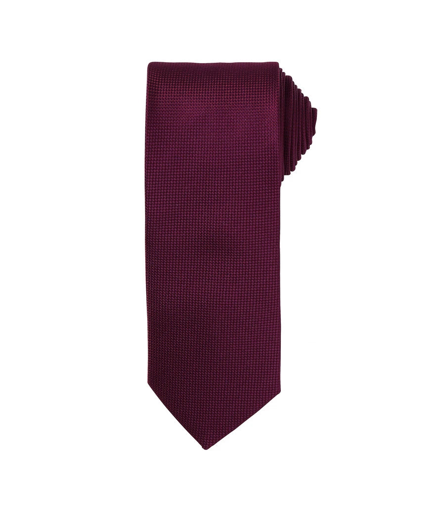 Premier Micro Waffle Tie — Aubergine