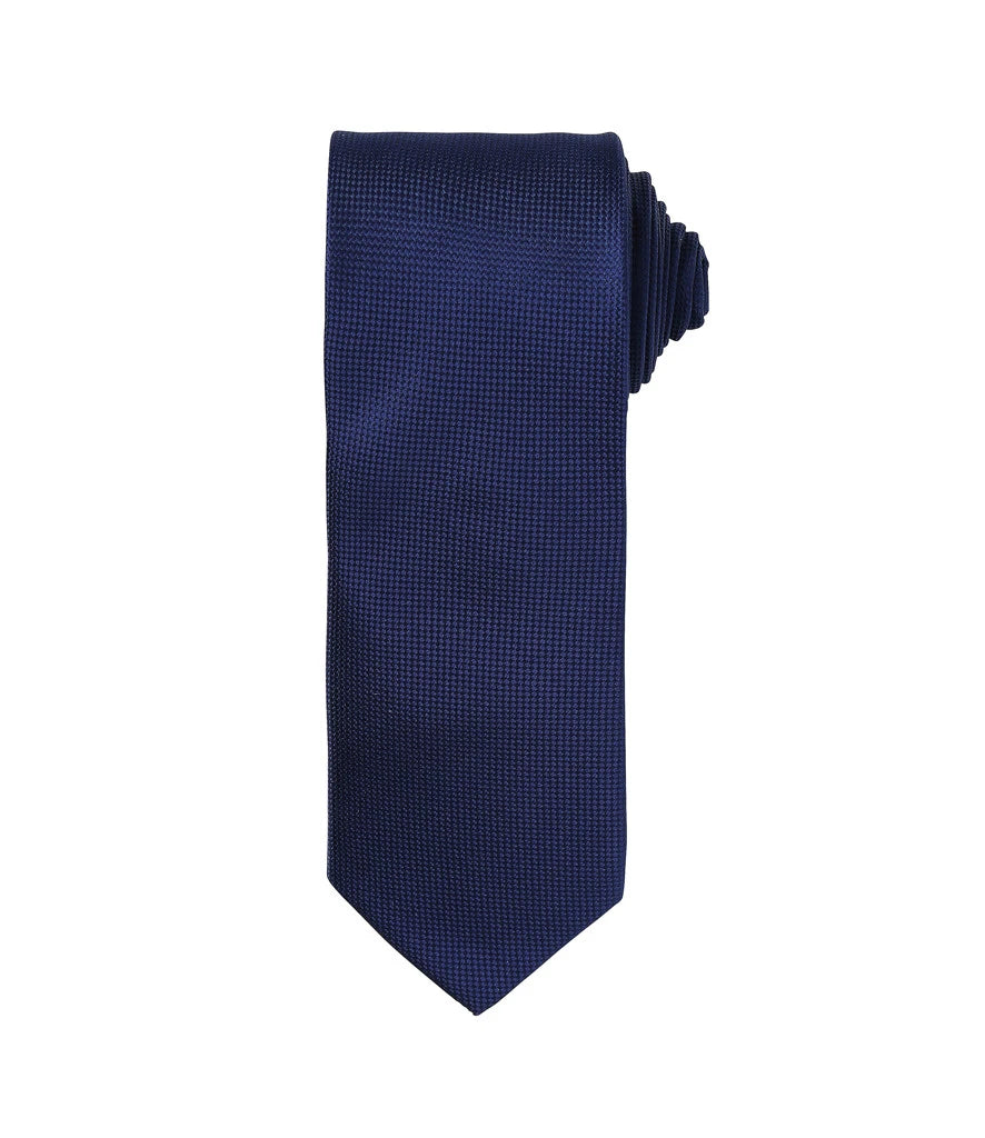 Premier Micro Waffle Tie — Navy
