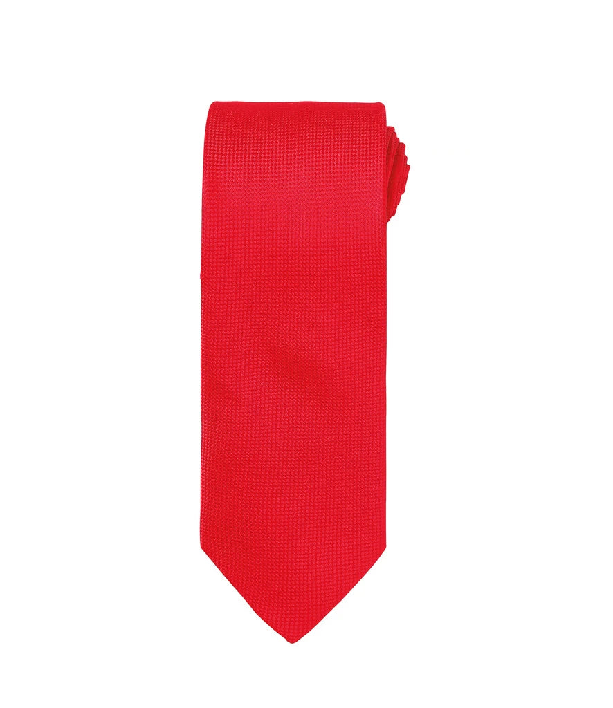 Premier Micro Waffle Tie — Red