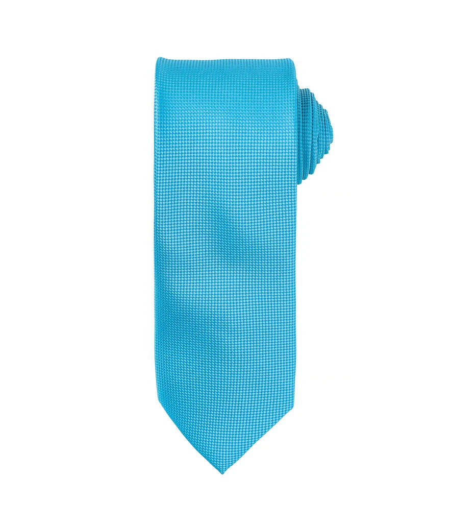 Premier Micro Waffle Tie — Turquoise Blue