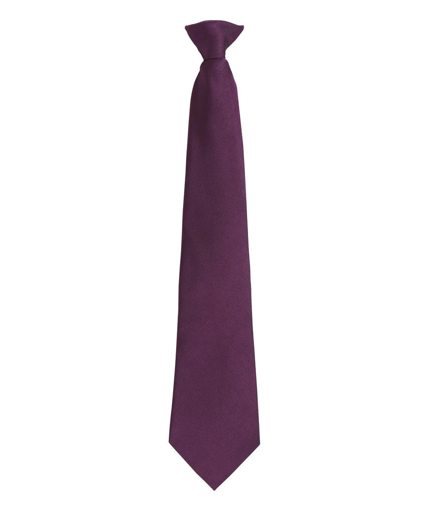 Premier 'Colours' Fashion Clip Tie — Purple