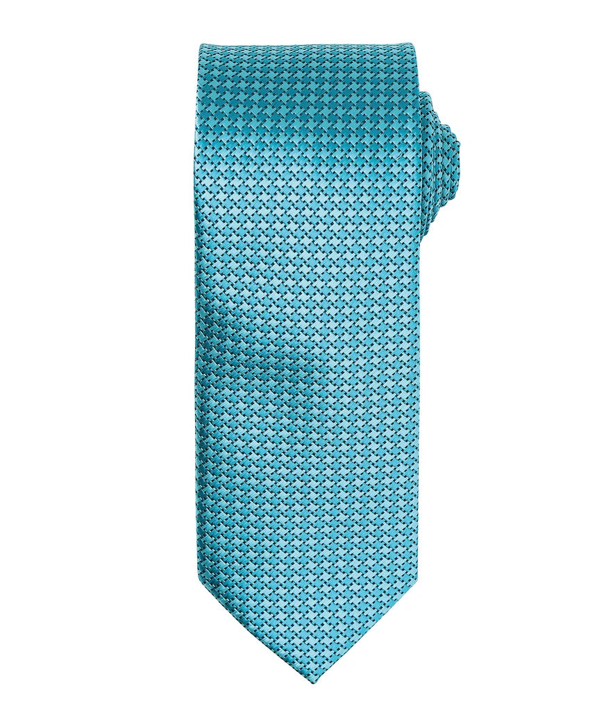 Premier Puppy Tooth Tie — Turquoise Blue