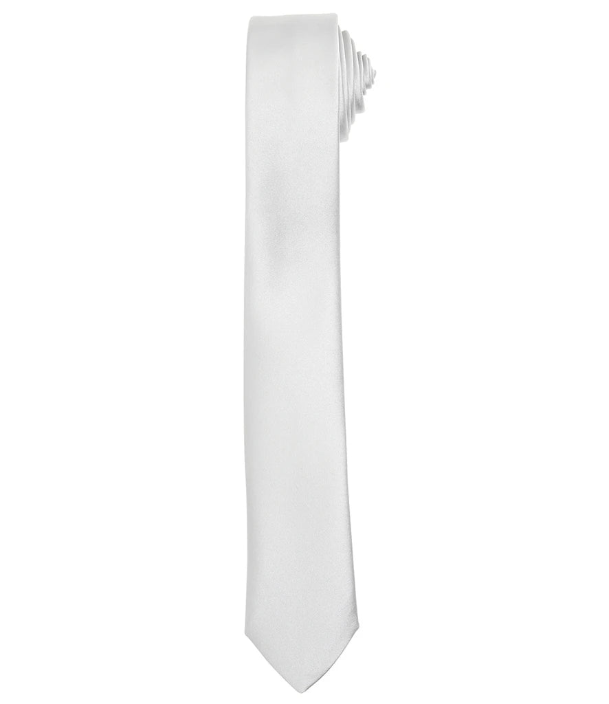 Premier Slim Tie — Silver