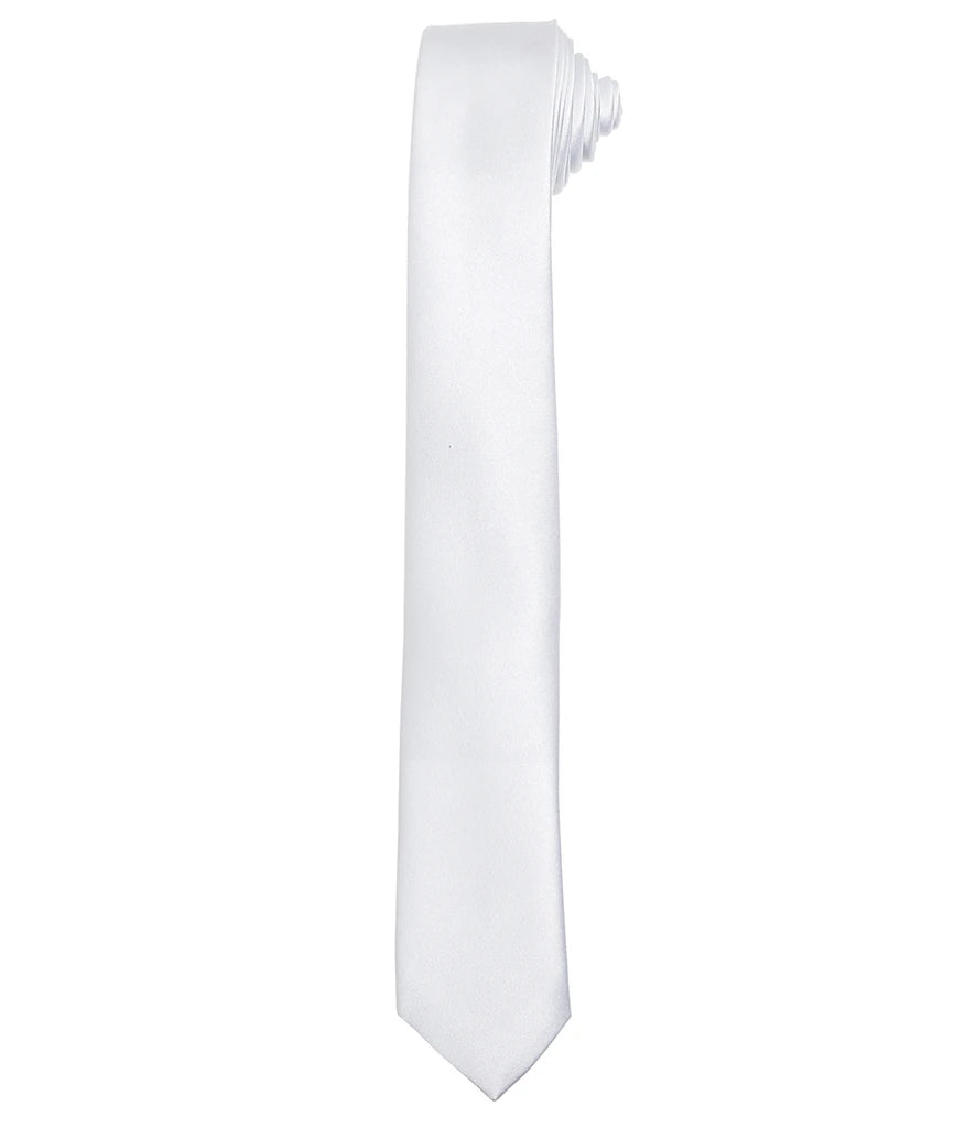 Premier Slim Tie — White