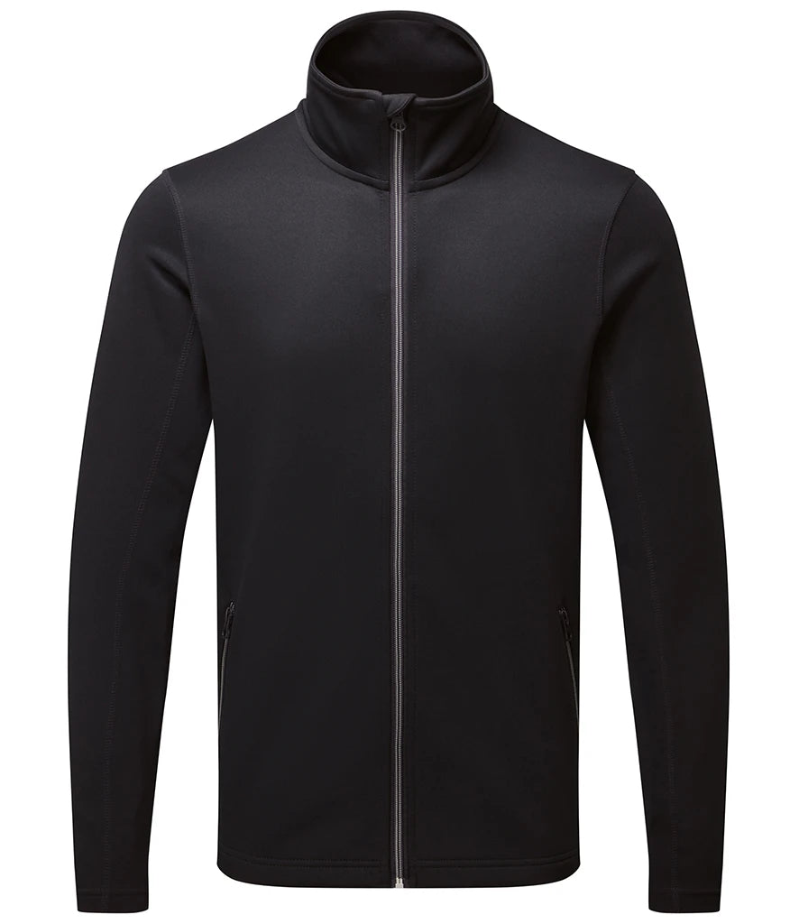 Premier Spun Dyed Recycled Zip Through Sweat Jacket — Black