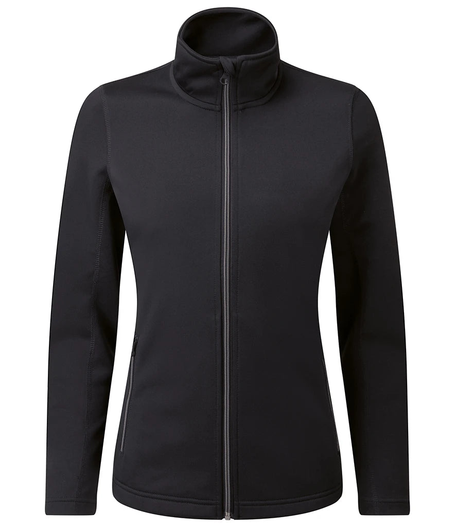 Premier Ladies Spun Dyed Recycled Zip Through Sweat Jacket — Black