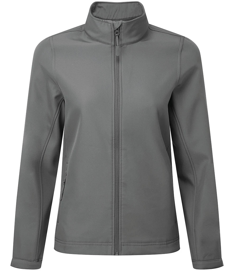 Premier Ladies Windchecker® Recycled Printable Soft Shell Jacket — Dark Grey