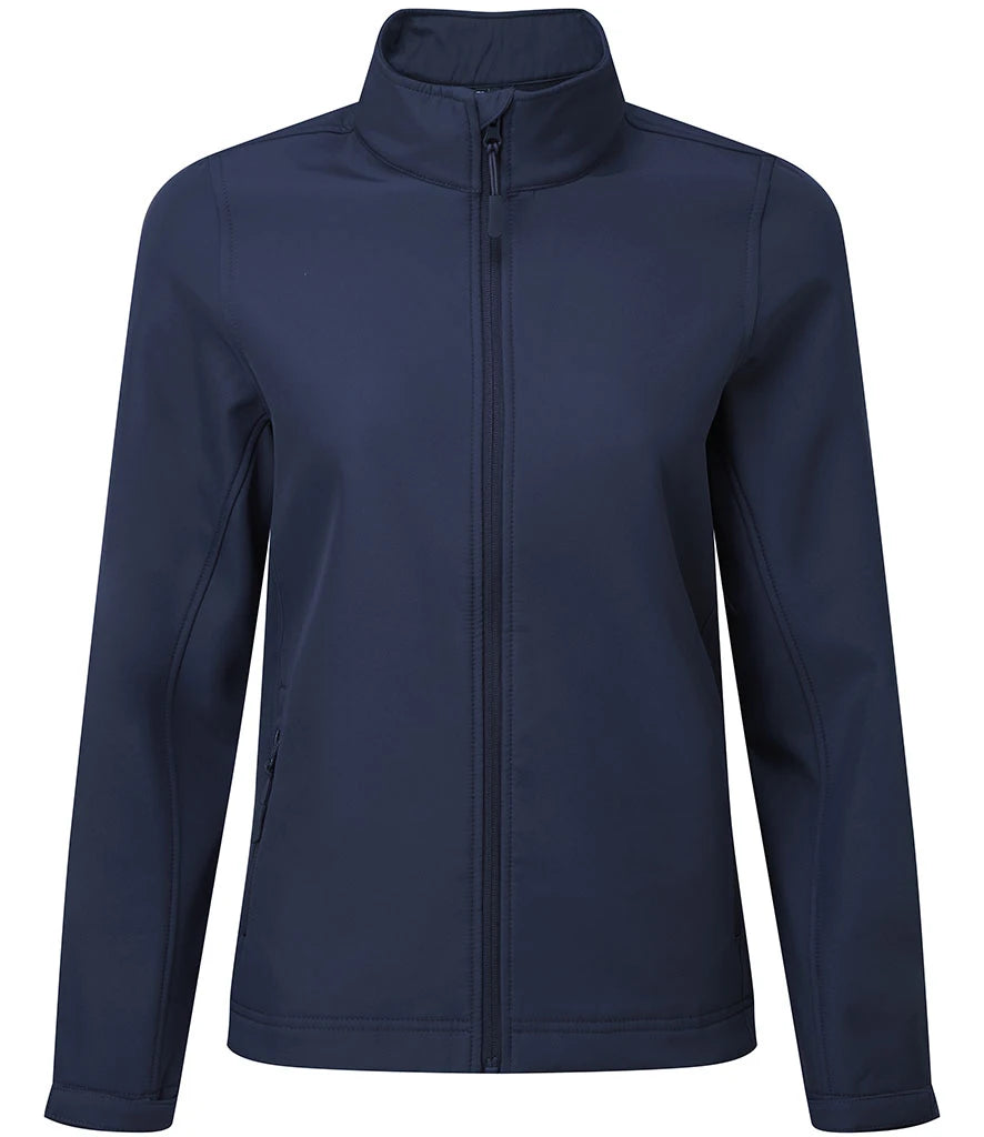 Premier Ladies Windchecker® Recycled Printable Soft Shell Jacket — Navy