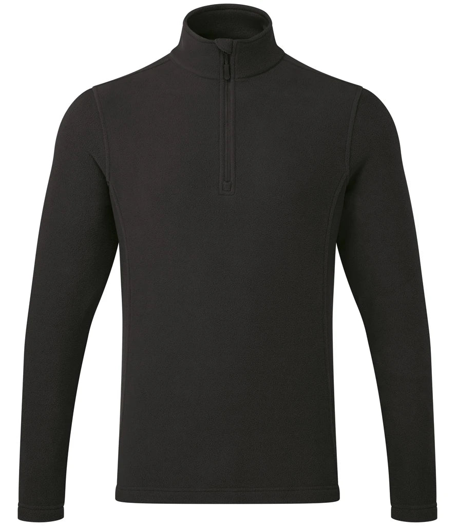 Premier Unisex Recyclight® 1/4 Zip Fleece — Black