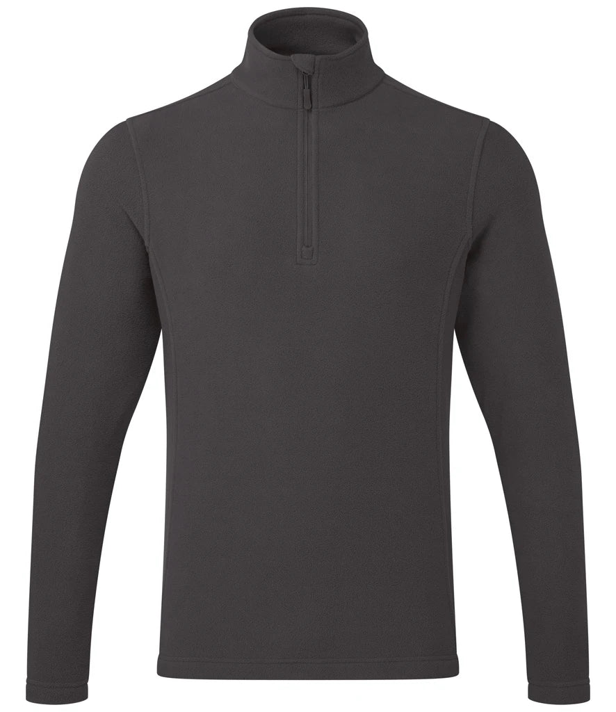 Premier Unisex Recyclight® 1/4 Zip Fleece — Dark Grey