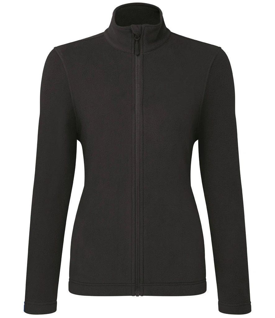 Premier Ladies Recyclight® Full Zip Micro Fleece Jacket — Black